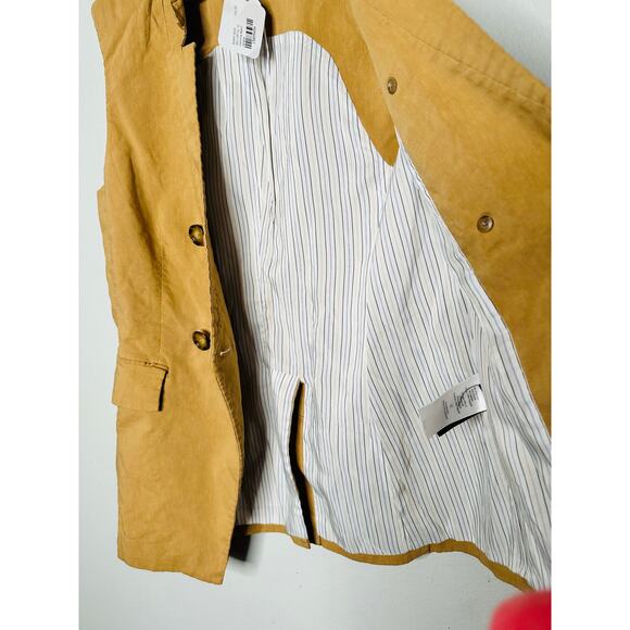 VERONICA BEARD Camel Tan Amika Vest Linen Blend Double Breasted Vest Size 10 - Picture 14 of 16